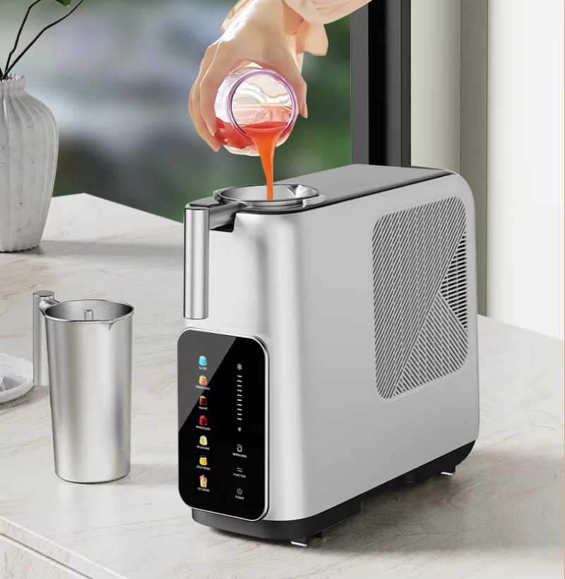 Ice Cream Maker Electric - 人気の新型電動フルーツミルクスムージースラッシーアイスクリームメーカー、家庭用、RV、ホテル、屋外使用向け自動機能付き
