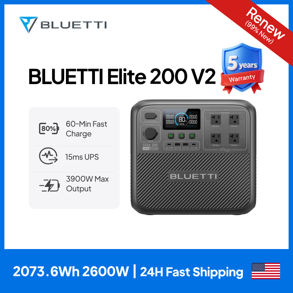 Bread Maker Machine - 【リニューアル】BLUETTI Elite 200 V2 ポータブル電源 2600W