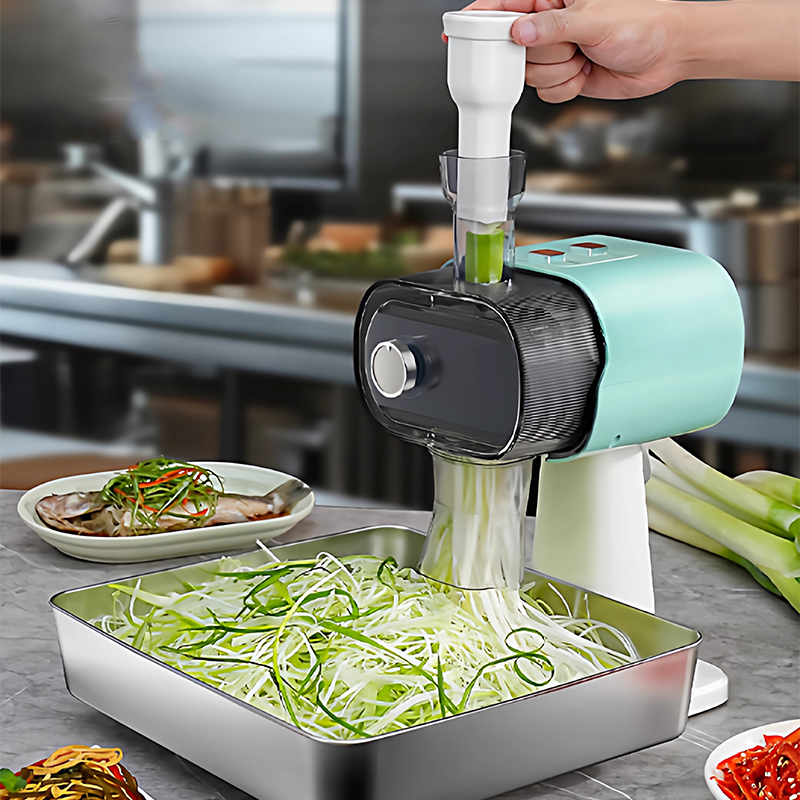 Kitchen Appliances Green - 全自動ネギスライサー 電動スライサー ネギ、唐辛子、肉用 キッチン準備器具