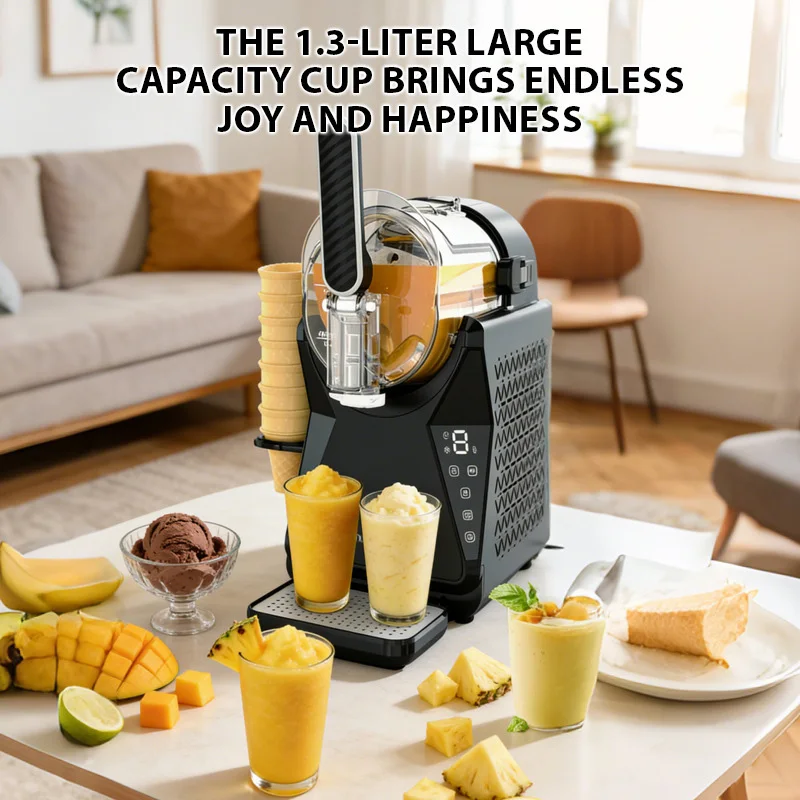 Ice Cream Maker Electric - 業務用1.3Lスムージーメーカー、コールドドリンク・アイスクリームブレンダー、ジュース・飲料メーカー、家庭用スムージーメーカー