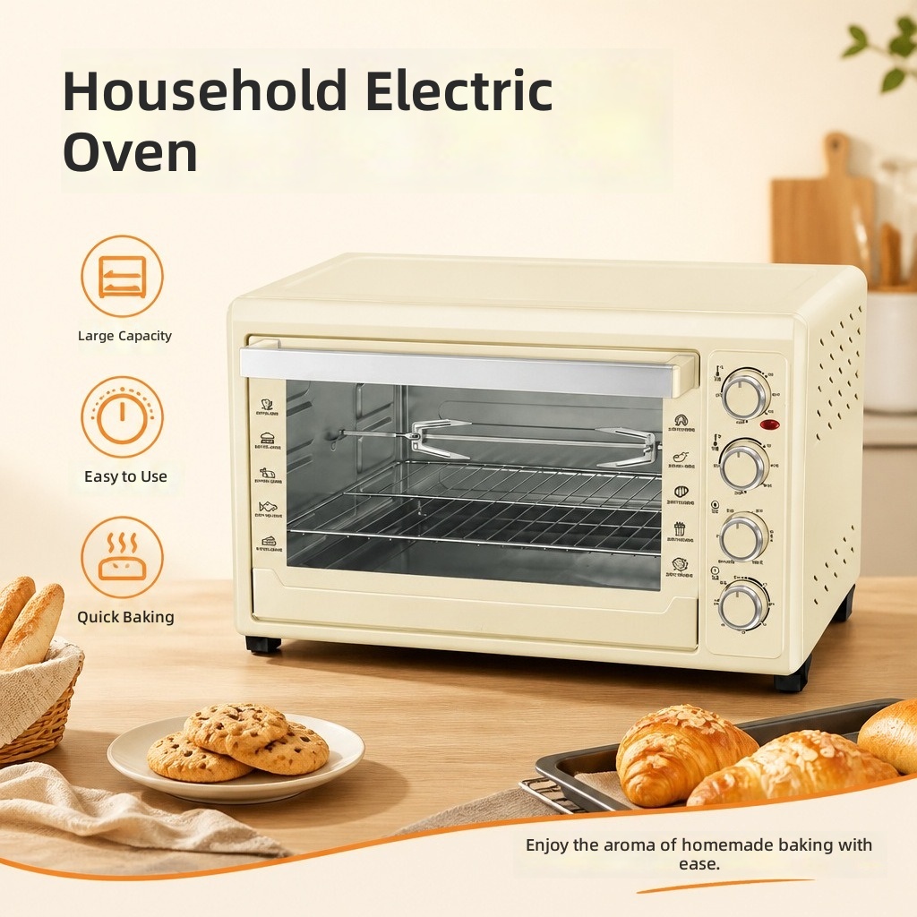 Kitchen Appliances Ideas - 電気オーブン 60L、4段ベーキングマシン、大容量、上下加熱、家庭用キッチン家電、ギフトに最適