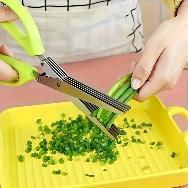 3枚刃ステンレス製キッチンバサミ、多層ハーブカッターはさみ、 - Kitchen Appliances Green のレビューと価格