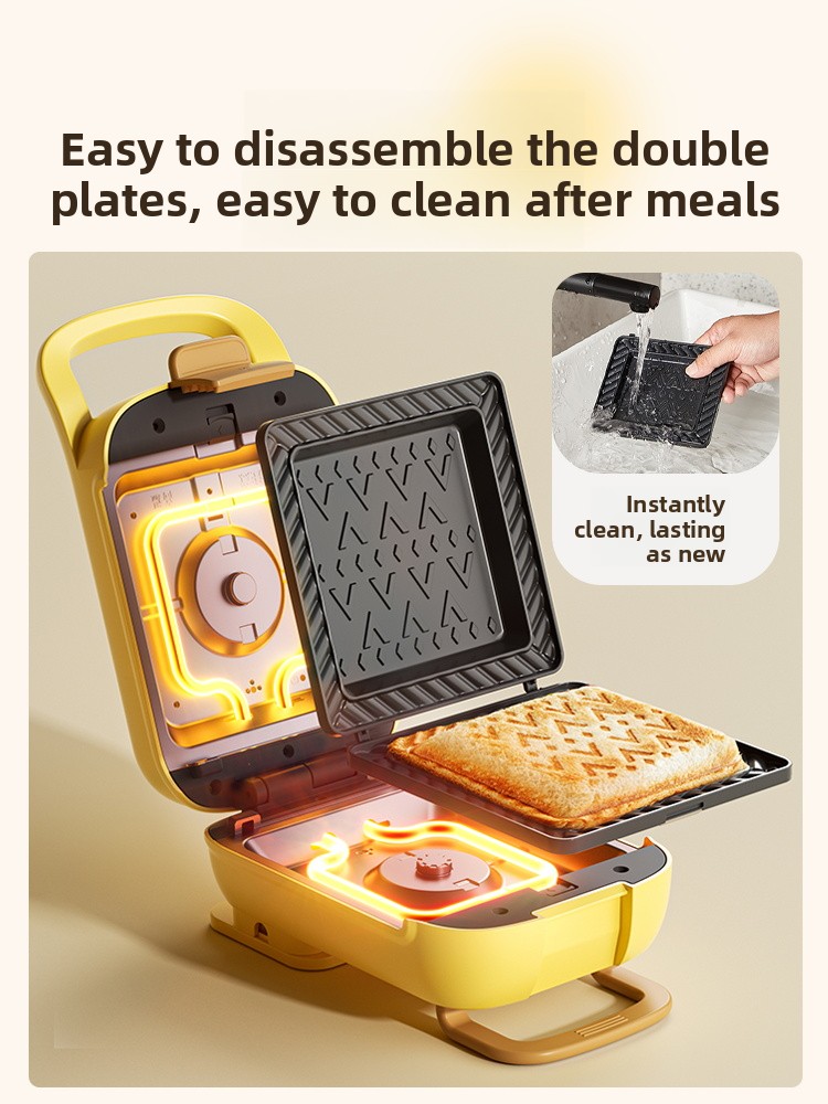 家庭用厚型ホットプレスサンドイッチメーカー多機能ワッフルアイ - Bread Maker Machine のレビューと価格