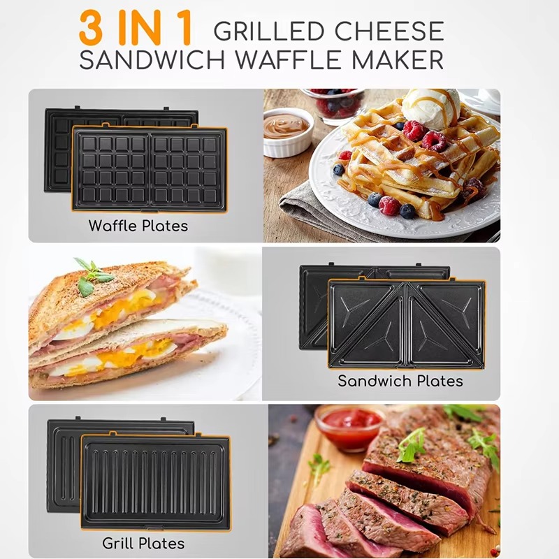 2枚焼き取り外し可能トースターサンドイッチワッフルナッツドー - Toaster 4 Slice のレビューと価格
