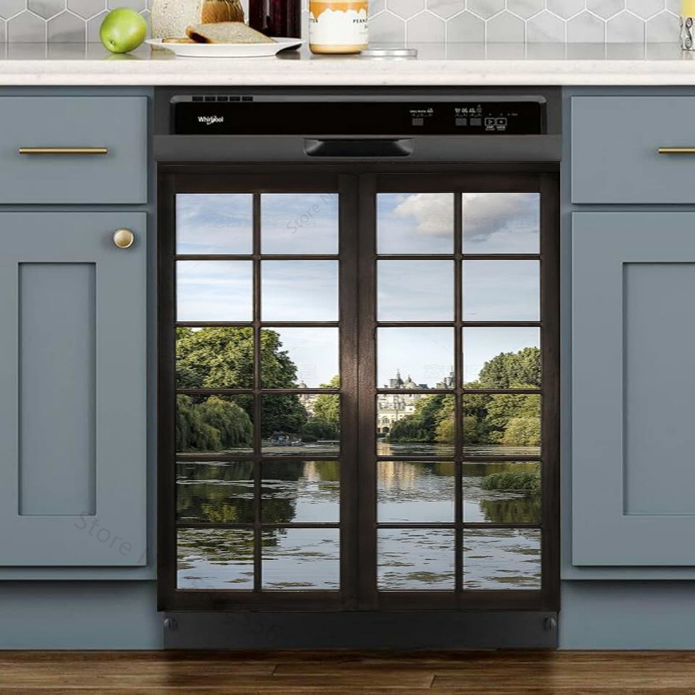 ココナッツツリーのハンモック,食器洗い機のドアカバー,芸術的 - Kitchen Appliances Pictures のレビューと価格