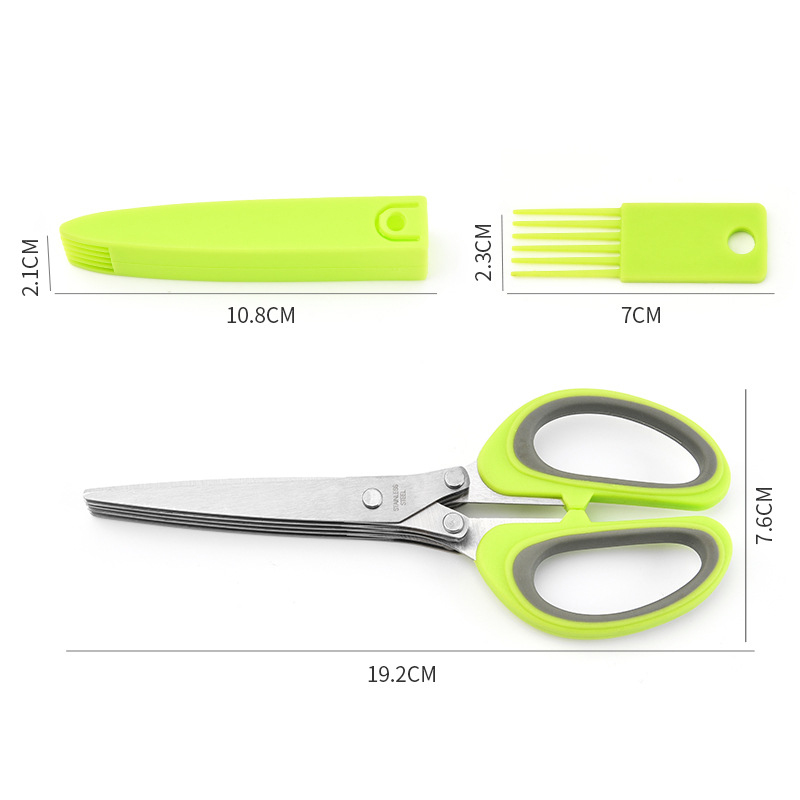 多層はさみステンレス鋼キッチンはさみネギはさみハーブ切断はさ - Kitchen Appliances Green のレビューと価格