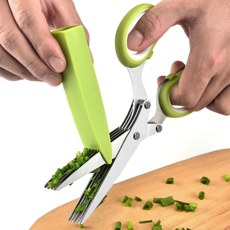 多層はさみステンレス鋼キッチンはさみネギはさみハーブ切断はさ - Kitchen Appliances Green のレビューと価格