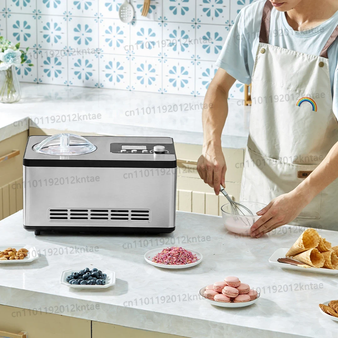 自動アイスクリームメーカー、内蔵コンプレッサー付き、2クォー - Ice Cream Maker Electric のレビューと価格