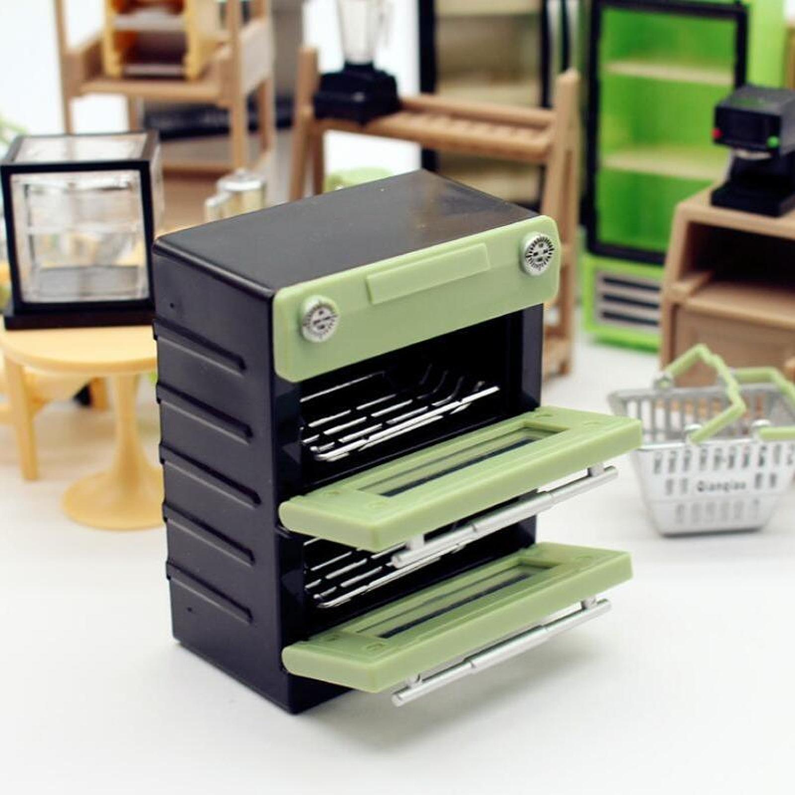 ミニチュアキッチン家電ドールハウスオーブン取り外し可能なラッ - Kitchen Appliances Green のレビューと価格