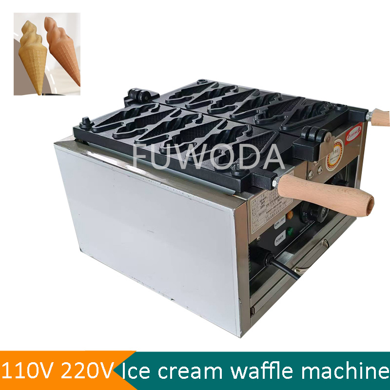 電気式アイスクリームワッフルコーン製造機 6個入り 工場価格 - Ice Cream Maker Electric のレビューと価格