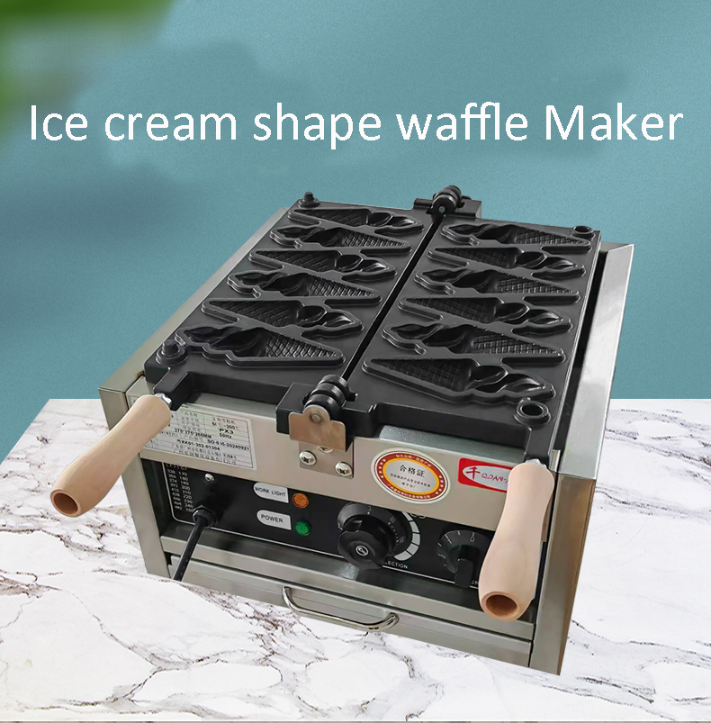 電気式アイスクリームワッフルコーン製造機 6個入り 工場価格 - Ice Cream Maker Electric のレビューと価格