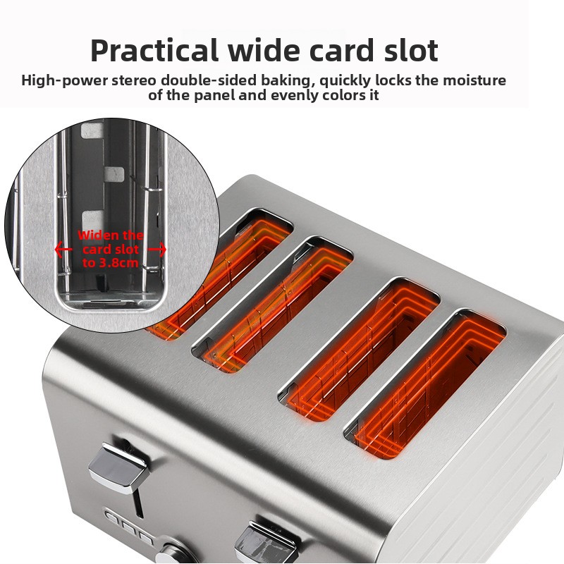 全自動ステンレス製トースター、2/4/6枚焼き多機能トースト - Toaster 4 Slice のレビューと価格