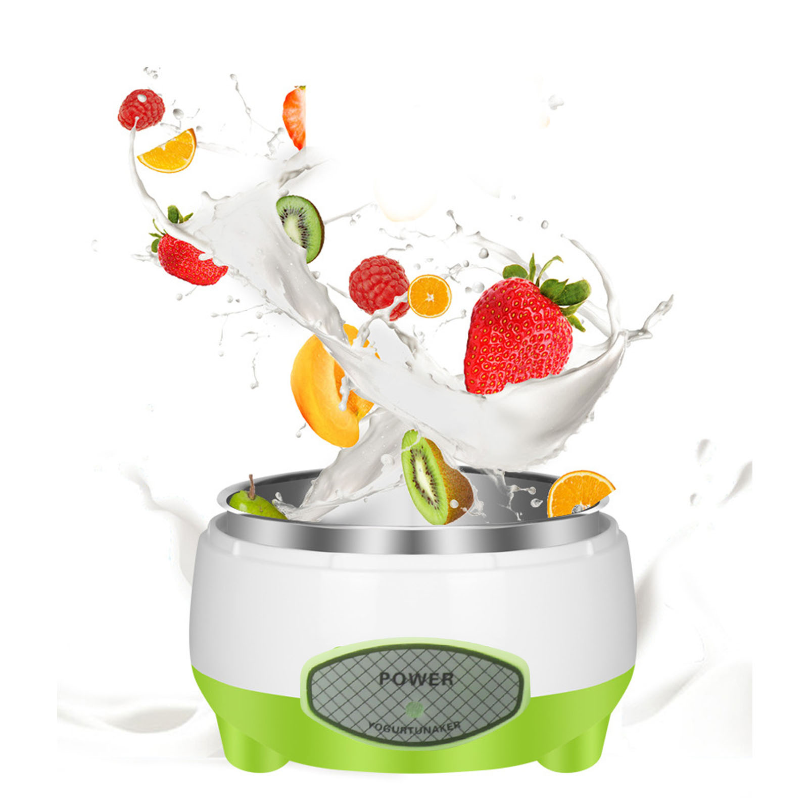 コンパクトステンレス鋼ヨーグルトメーカーマシングリーン 15 - Kitchen Appliances Green のレビューと価格
